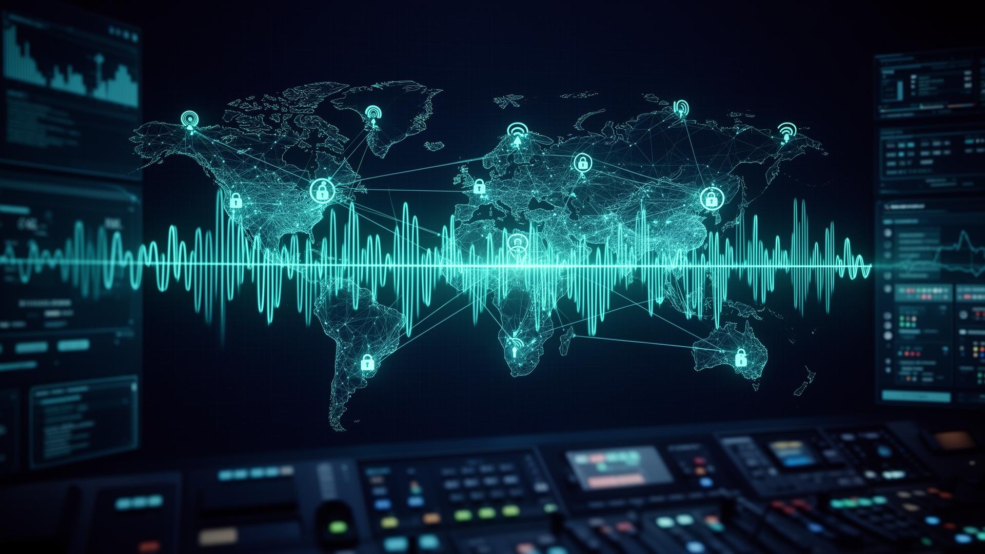 Console de contrôle streaming et carte mondiale des nœuds